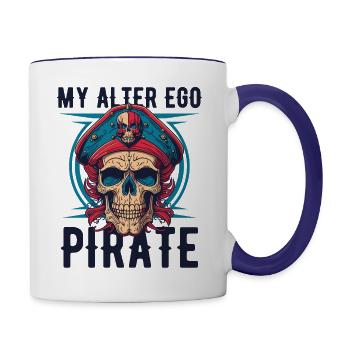 Pirate My Alter Ego - Contrast Coffee Mug - white/cobalt blue - Right