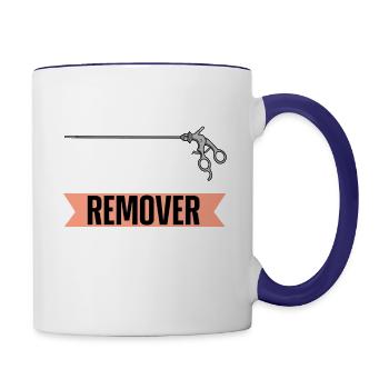 Funny Gastric Sleeve Bypass - Contrast Coffee Mug - white/cobalt blue - Right