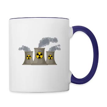 Nuclear Power Plant - Contrast Coffee Mug - white/cobalt blue - Right