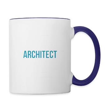Future Architect In Progress Funny Architecture - Contrast Coffee Mug - white/cobalt blue - Right