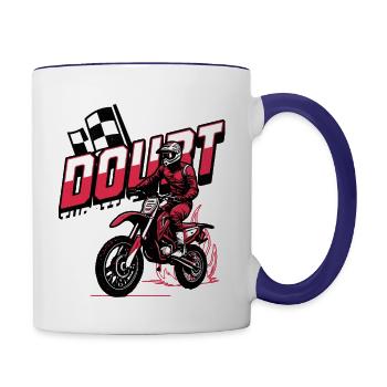 [Andr Store] - Motorcross - Contrast Coffee Mug - white/cobalt blue - Right