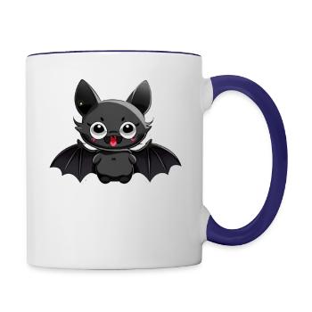 Fat Bat - Contrast Coffee Mug - white/cobalt blue - Right