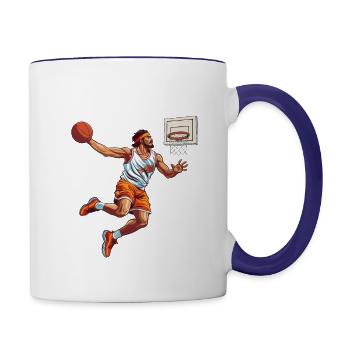 bALL CONTROL - Contrast Coffee Mug - white/cobalt blue - Right