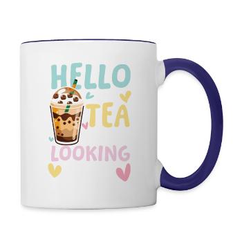 Is it tea you’re looking for for a Bubble tea - Contrast Coffee Mug - white/cobalt blue - Right