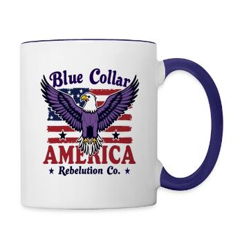 Blue Collar - Contrast Coffee Mug - white/cobalt blue - Right