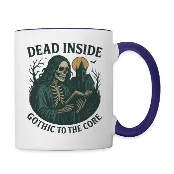 Dead Inside Gothic to the Core - Contrast Coffee Mug - white/cobalt blue - Right