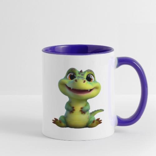 Playful Cartoon Baby Alligator - Contrast Coffee Mug