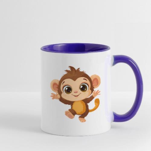 Dancing Baby Monkey Joyful - Contrast Coffee Mug