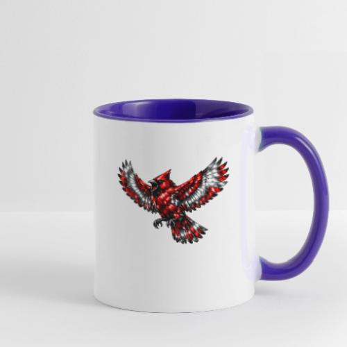 Silver Cardinal in Flight - Contrast Coffee Mug