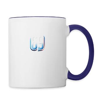 Number 69 Style - Contrast Coffee Mug - white/cobalt blue - Right