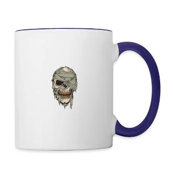 Skull - Contrast Coffee Mug - white/cobalt blue - Right