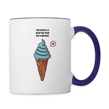 Ice Cream - Contrast Coffee Mug - white/cobalt blue - Right