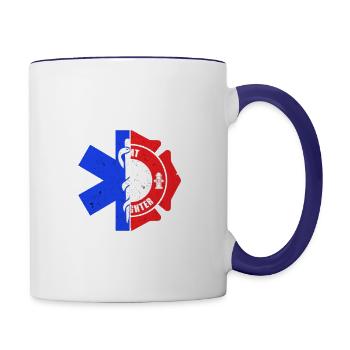 Emt Emergency Medical Technician - Contrast Coffee Mug - white/cobalt blue - Right