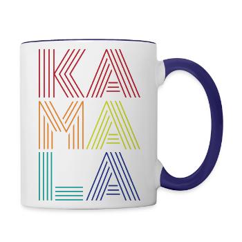 Kamala Harris - Contrast Coffee Mug - white/cobalt blue - Right