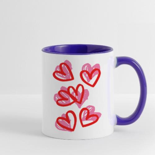 Heart Drawing Mug - Contrast Coffee Mug