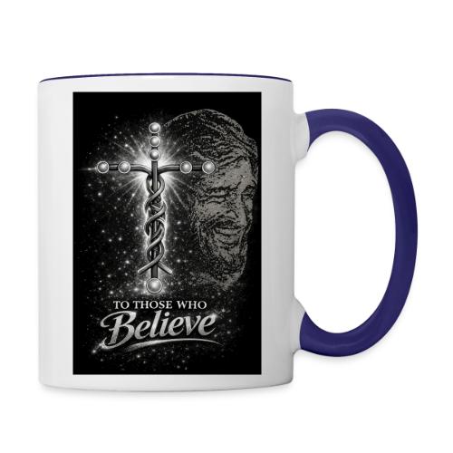 Rare Portrait of Jesus Smiling shows Love for All. - Contrast Coffee Mug