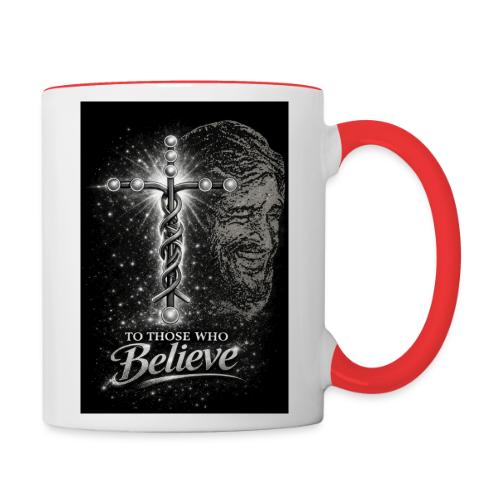 Rare Portrait of Jesus Smiling shows Love for All. - Contrast Coffee Mug