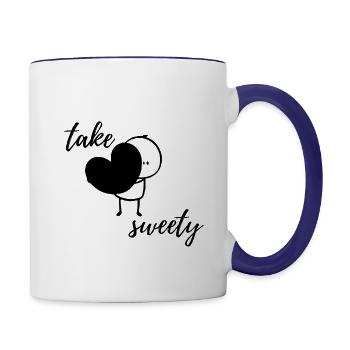 Take sweety.com - Contrast Coffee Mug - white/cobalt blue - Right