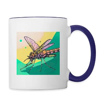 Mosquito future ink - Contrast Coffee Mug - white/cobalt blue - Right