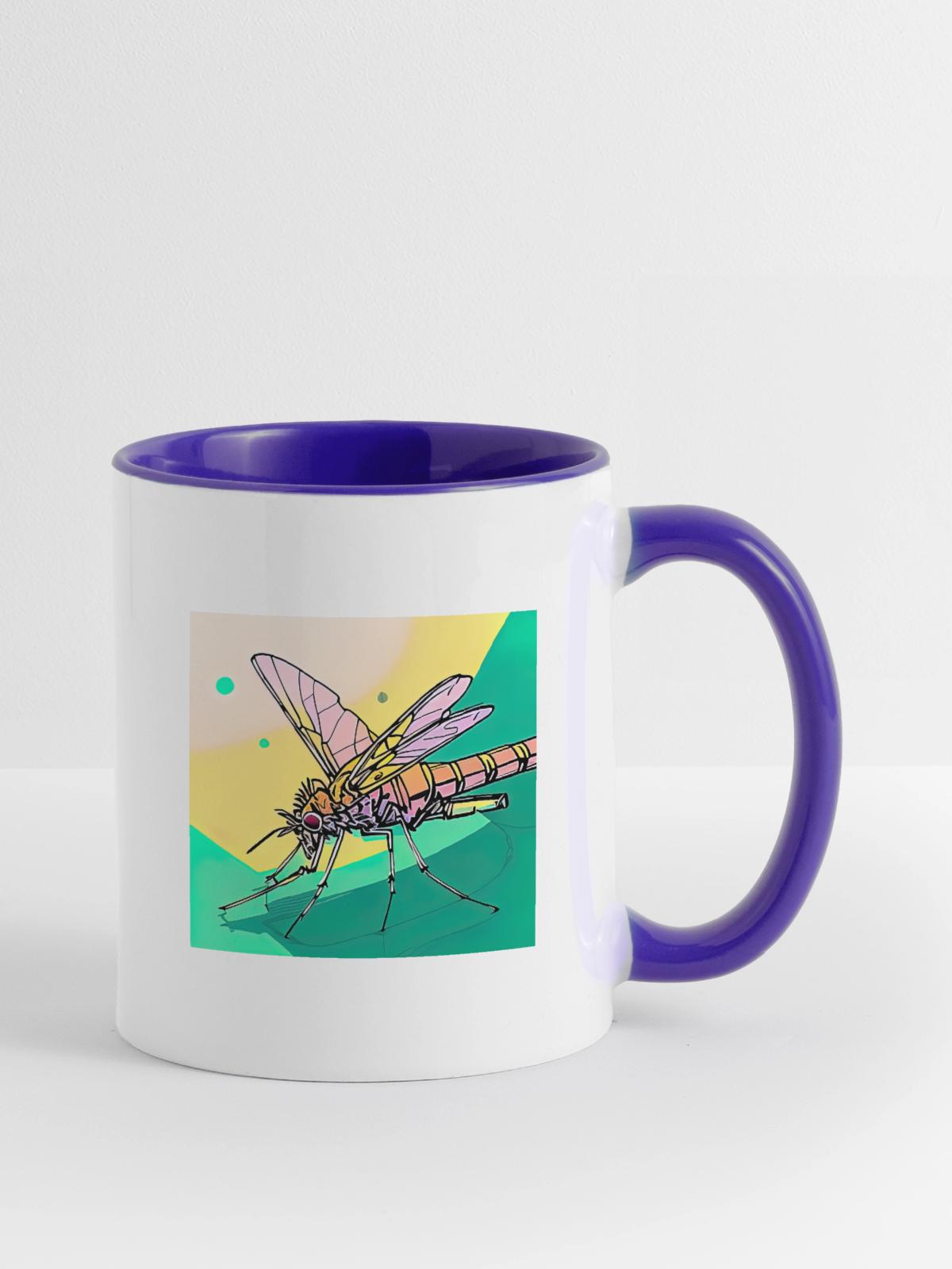 Mosquito future ink - Contrast Coffee Mug - white/cobalt blue - Right