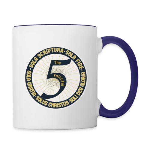 The Faithful Five - Five Sola's of the Reformation - Contrast Coffee Mug