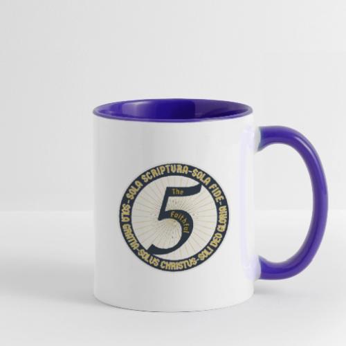 The Faithful Five - Five Sola's of the Reformation - Contrast Coffee Mug