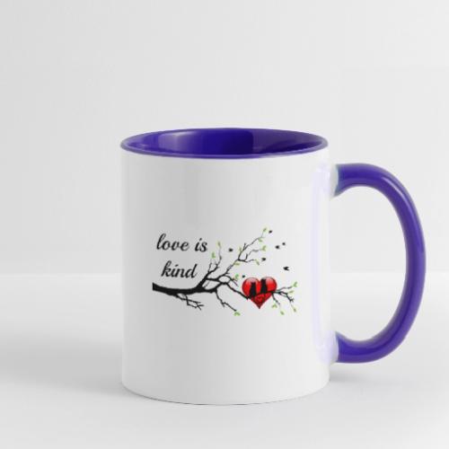 love is kind - Contrast Coffee Mug