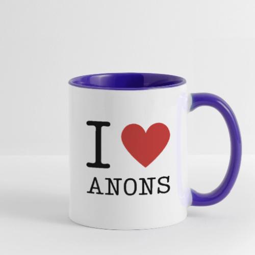 I <3 ANONS - Contrast Coffee Mug