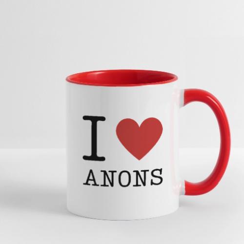 I <3 ANONS - Contrast Coffee Mug