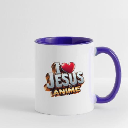 I Love Jesus & Anime - Contrast Coffee Mug