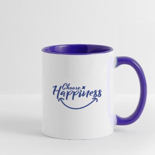 Choose Happiness Positive Affirmation Typography - Contrast Coffee Mug