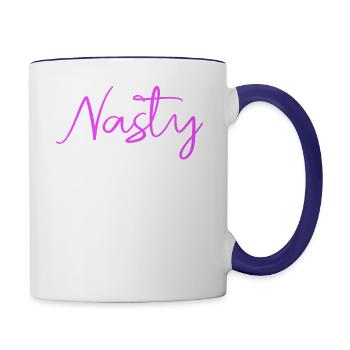 Nasty And Ready To Vote music - Contrast Coffee Mug - white/cobalt blue - Right