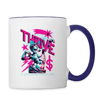 [PHUONG store] - Thrive - Contrast Coffee Mug - white/cobalt blue - Right