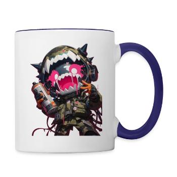 Graffiti boss - Contrast Coffee Mug - white/cobalt blue - Right