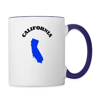 California - Contrast Coffee Mug - white/cobalt blue - Right