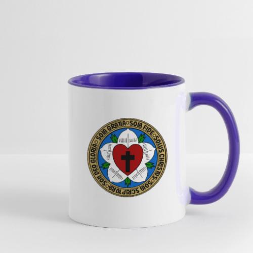 Luther Rose Five Solas Shirt–Christian Reformation - Contrast Coffee Mug