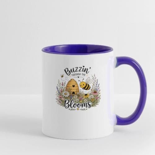 Buzzin' Through The Blooms - Contrast Coffee Mug