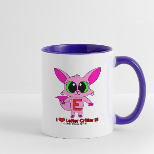 I Heart Letter Critter E - Contrast Coffee Mug