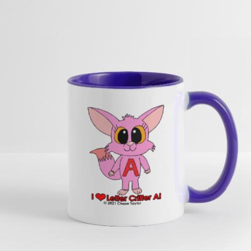 I Heart Letter Critter A - Contrast Coffee Mug