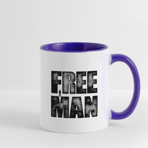FREE MAN - Black Graphic - Contrast Coffee Mug