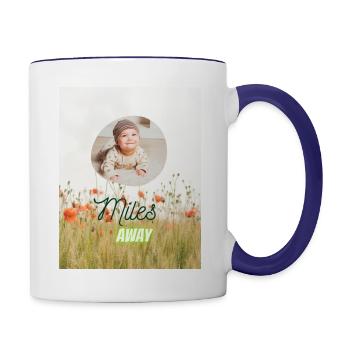 miles away - Contrast Coffee Mug - white/cobalt blue - Right