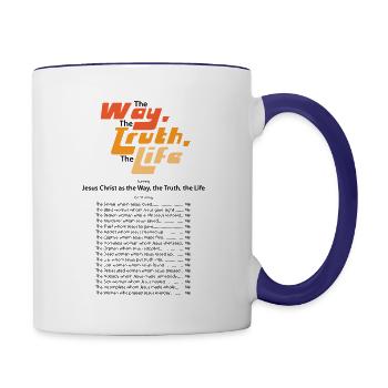 The Way The Truth The Life Movie Womens Lt design - Contrast Coffee Mug - white/cobalt blue - Right