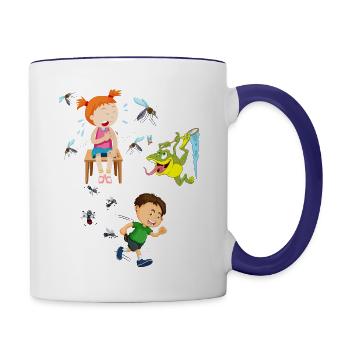Mosquitos Shirt - Contrast Coffee Mug - white/cobalt blue - Right