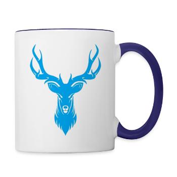CERF - Tasse bicolore - blanc/bleu cobalt - Droite
