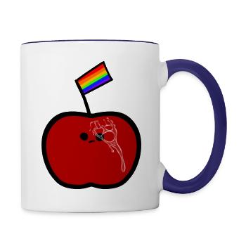 Forbidden Fruit - Contrast Coffee Mug - white/cobalt blue - Right