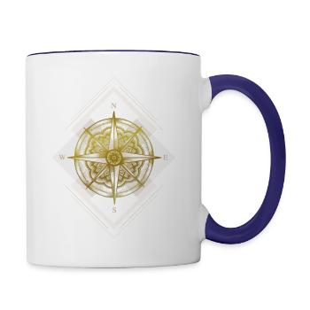 Golden Compass - Contrast Coffee Mug - white/cobalt blue - Right