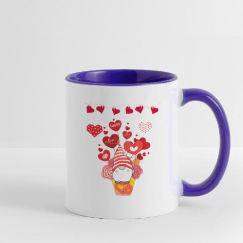 Design wrapped in love hearts, vibrating in love. - Contrast Coffee Mug