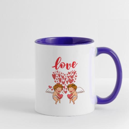 Cupid Love Designs, cupid love angel vibration. - Contrast Coffee Mug