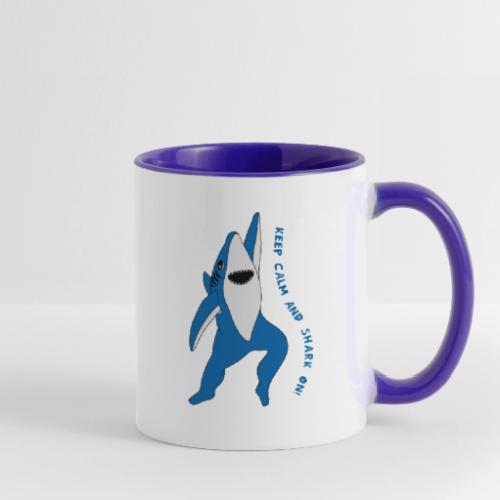 Dancing Shark - Keep Calm - Contrast Coffee Mug