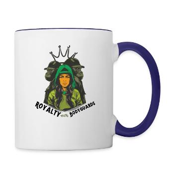 Princess Security T-Shirt - Contrast Coffee Mug - white/cobalt blue - Right